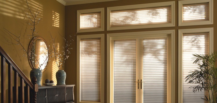 Showcase your room with room-darkening sheer shades.