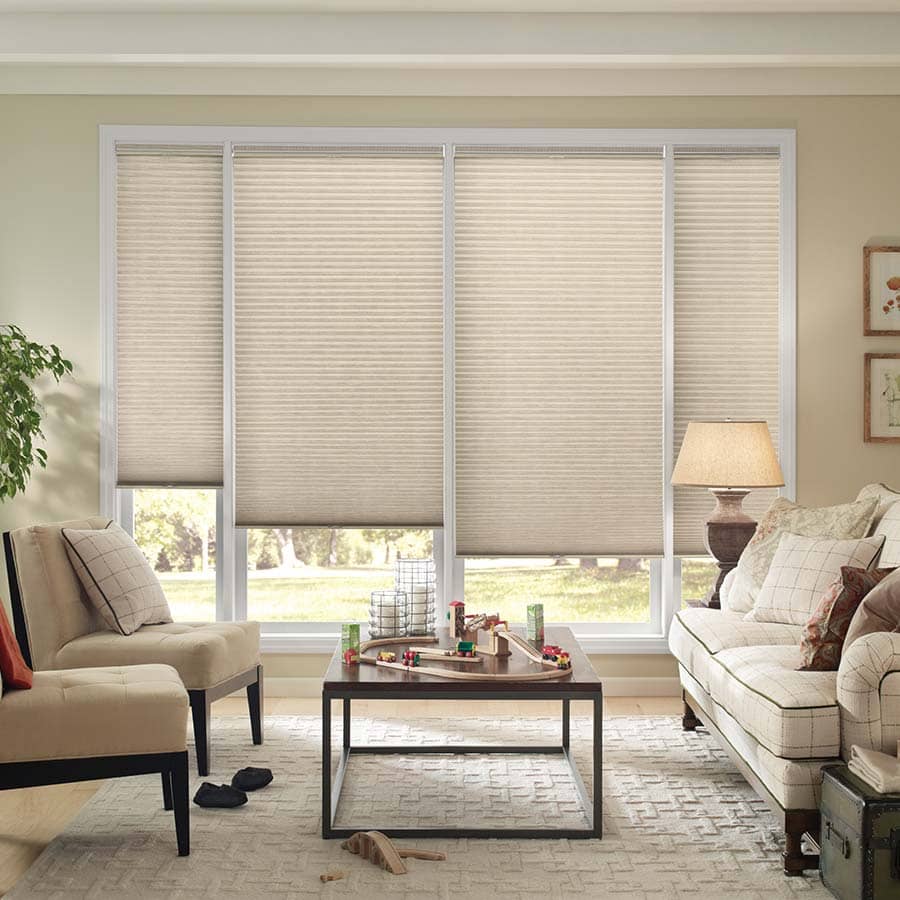 Good Housekeeping 3/8 inch Double Cell Light Filtering Shades are energy efficient window coverings.