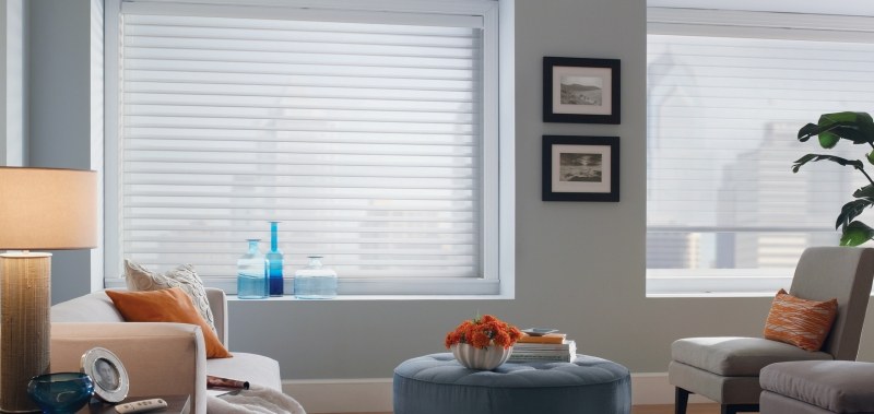 Sheer light filtering shades