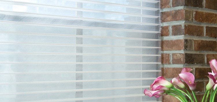 2 inch linen light filtering sheer shades will bathe your kitchen in natural light.