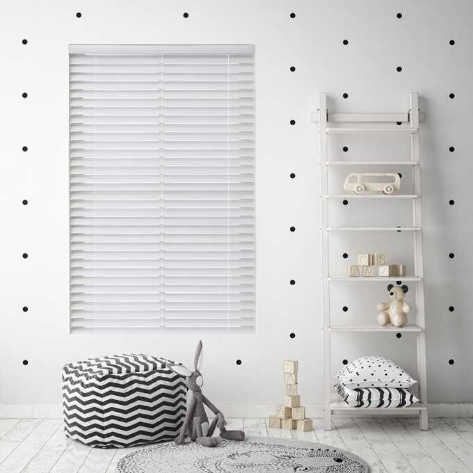 2 1/2" Designer Faux Wood Blinds 9289