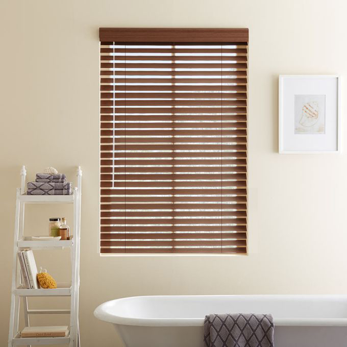 2" Premium Faux Wood Blinds - Tilt Only 9187