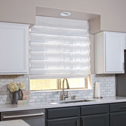 Designer Light Filtering Roman Shades