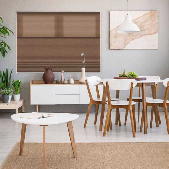 Designer Single Cell Day/Night Honeycomb Shades 9333