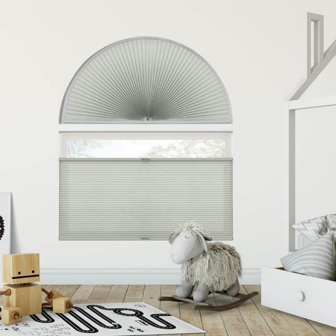 Double Cell Light Filtering Arch Window Shades 7333
