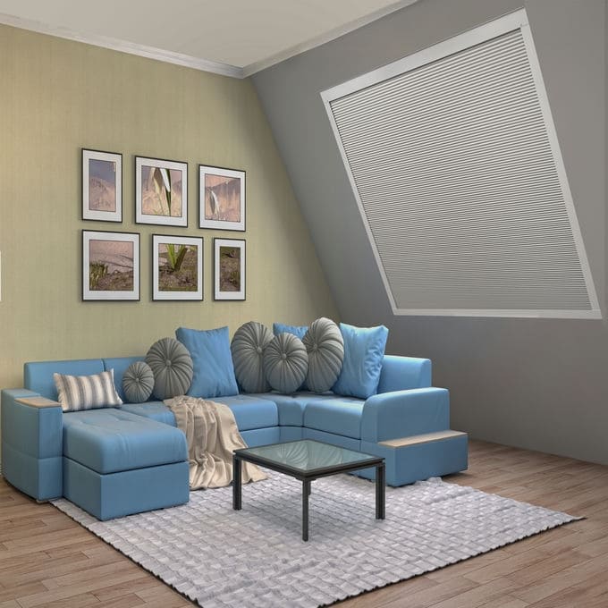 Motorized Blackout Skylight Shades 11081