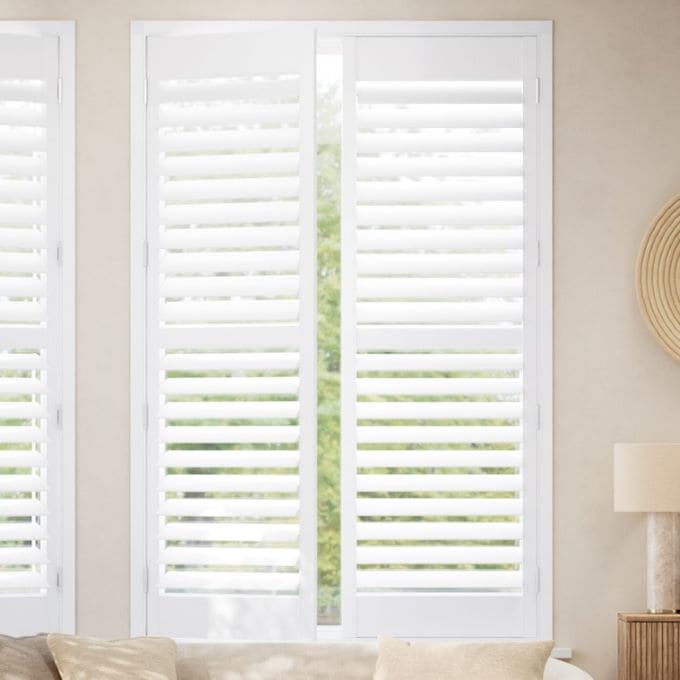 No-Drill Faux Wood Shutters 10875