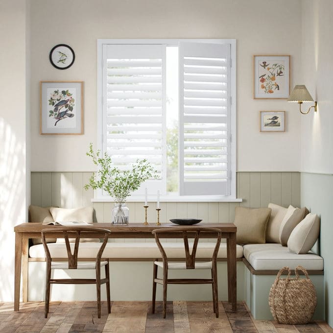 No-Drill Faux Wood Shutters 10880