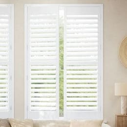 No-Drill Faux Wood Shutters