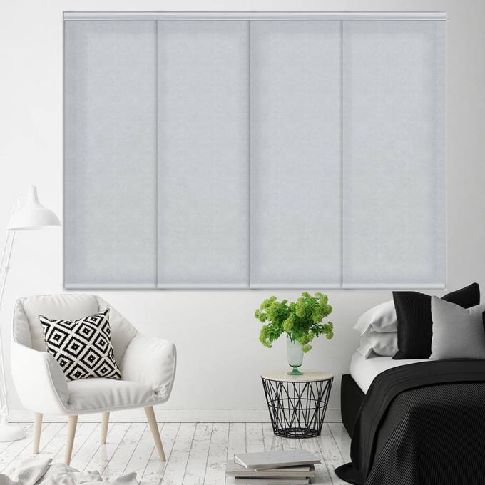 Premium Light Filtering Fabric Panel Track Blinds 4578