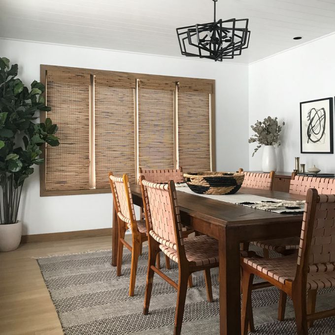 Stores en bambou/bois tissé de luxe plus 9588