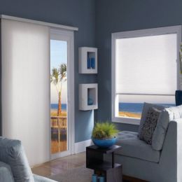 Stores verticaux à cellule double « filtre de lumière » de Luxe Plus de 3/8 po