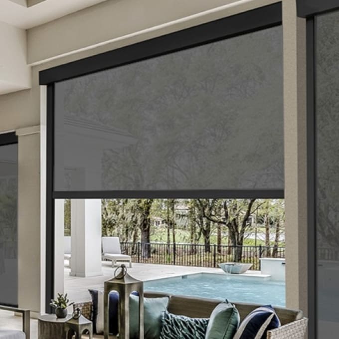 Toiles rétractables à rails latéraux pour la terrasse Décorateur