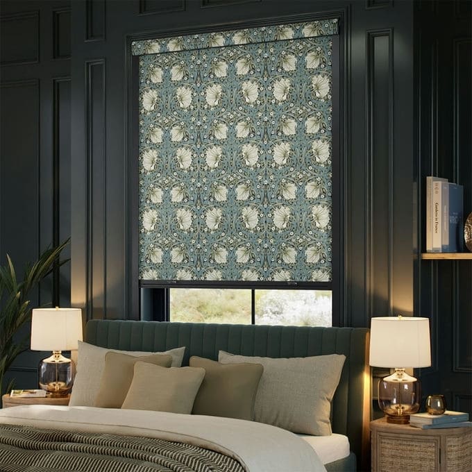 William Morris Total Blackout Roller Shades (No Drill) 11086