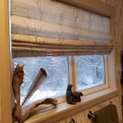 Laura Ashley Roman Shades - Pussy Willow Natural