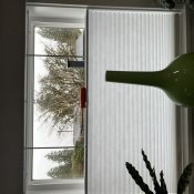 Stores cellulaires filtres de lumière descendants/ascendants de Luxe - Blanc délavé