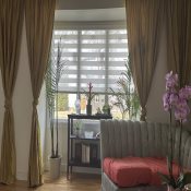 Premium Light Filtering Zebra Blinds - White