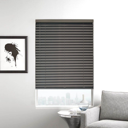 Dark brown Mini Blinds (Aluminum) | Select Blinds Canada