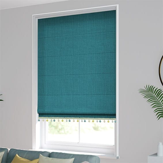 Decorative Roman Shades with Trims 1812
