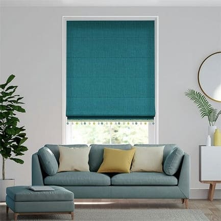 Decorative Roman Shades with Trims