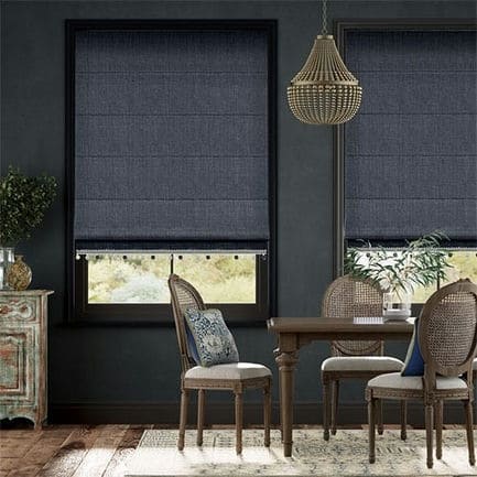 Decorative Roman Shades with Trims