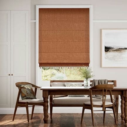 Decorative Roman Shades with Trims