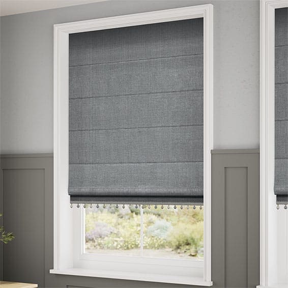 Decorative Roman Shades with Trims 1812