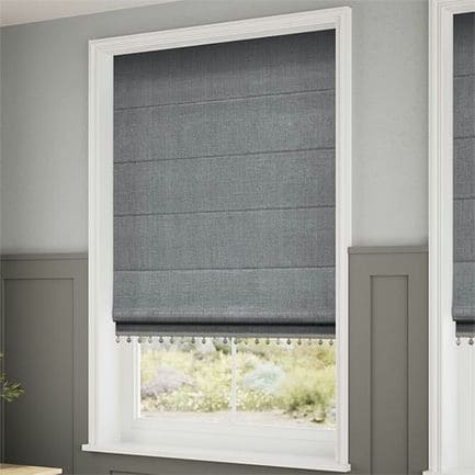 Decorative Roman Shades with Trims 1812