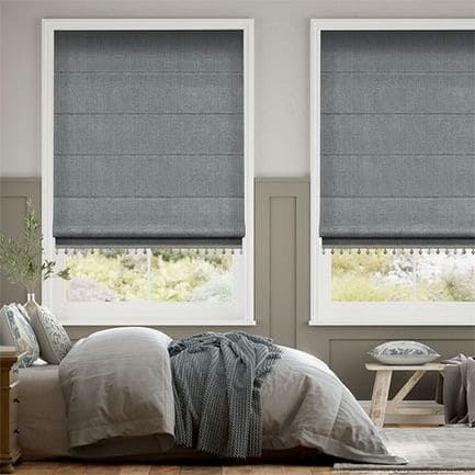 Decorative Roman Shades with Trims