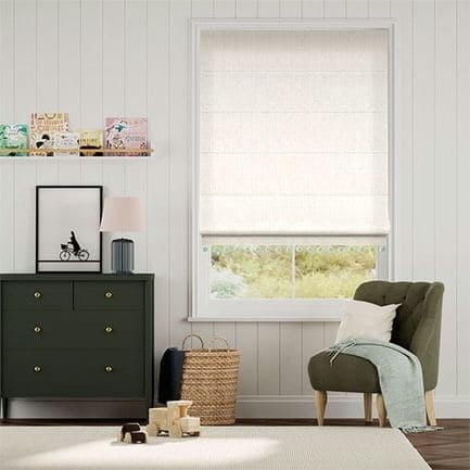 Decorative Roman Shades with Trims