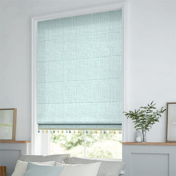 Decorative Roman Shades with Trims 1812