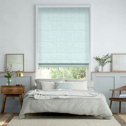 Decorative Roman Shades with Trims