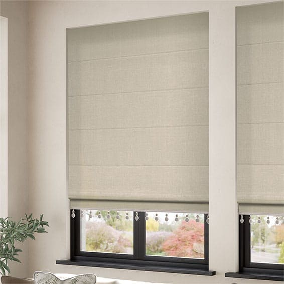 Decorative Roman Shades with Trims 1812