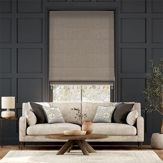 Decorative Roman Shades with Trims 1812