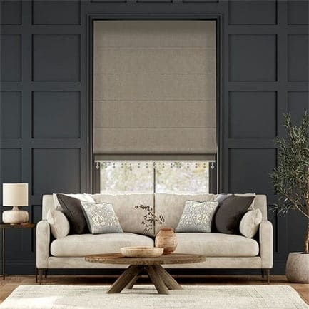 Decorative Roman Shades with Trims