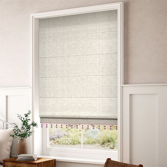 Decorative Roman Shades with Trims 1812