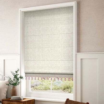 Decorative Roman Shades with Trims 1812