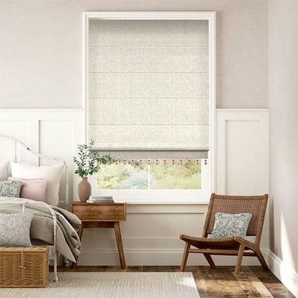 Decorative Roman Shades with Trims