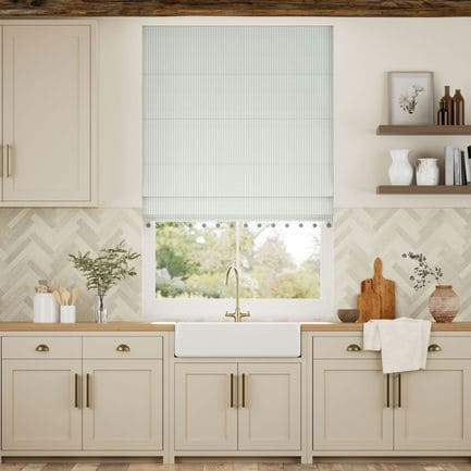 Decorative Roman Shades with Trims