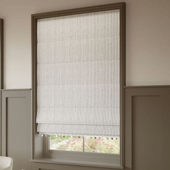 Decorative Roman Shades with Trims 1812
