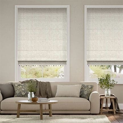 Decorative Roman Shades with Trims