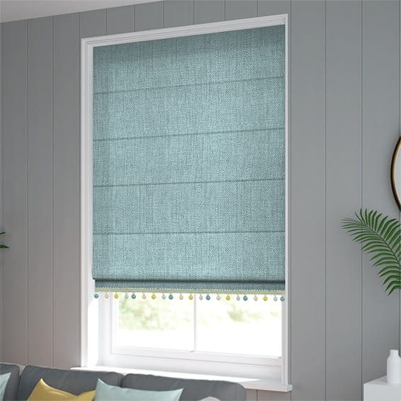 Decorative Roman Shades with Trims 1812