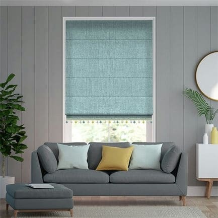 Decorative Roman Shades with Trims