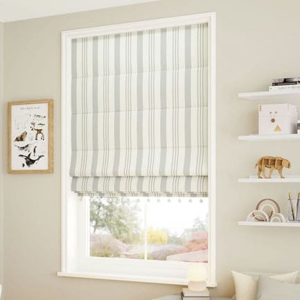Decorative Roman Shades with Trims 1812