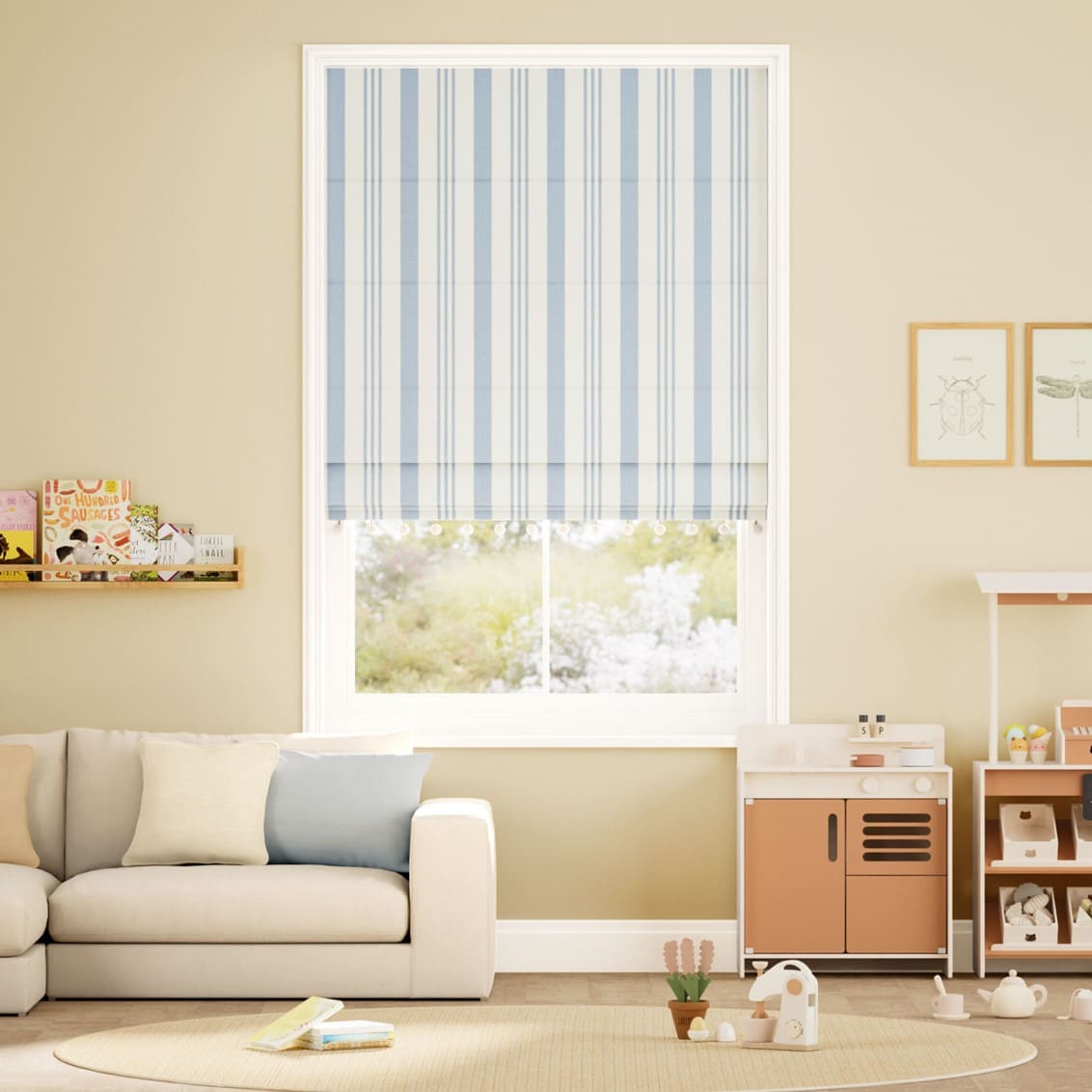Decorative Roman Shades with Trims 1812