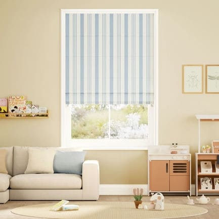 Decorative Roman Shades with Trims