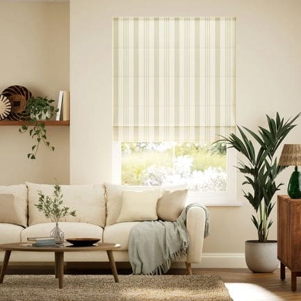 Decorative Roman Shades with Trims