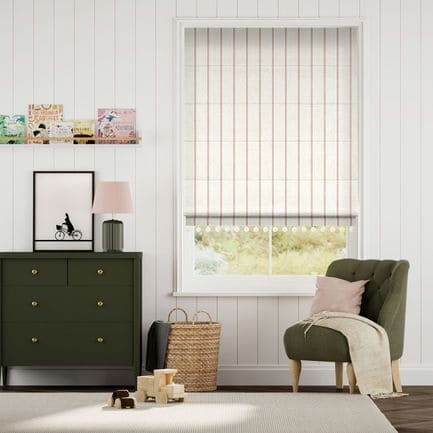 Decorative Roman Shades with Trims