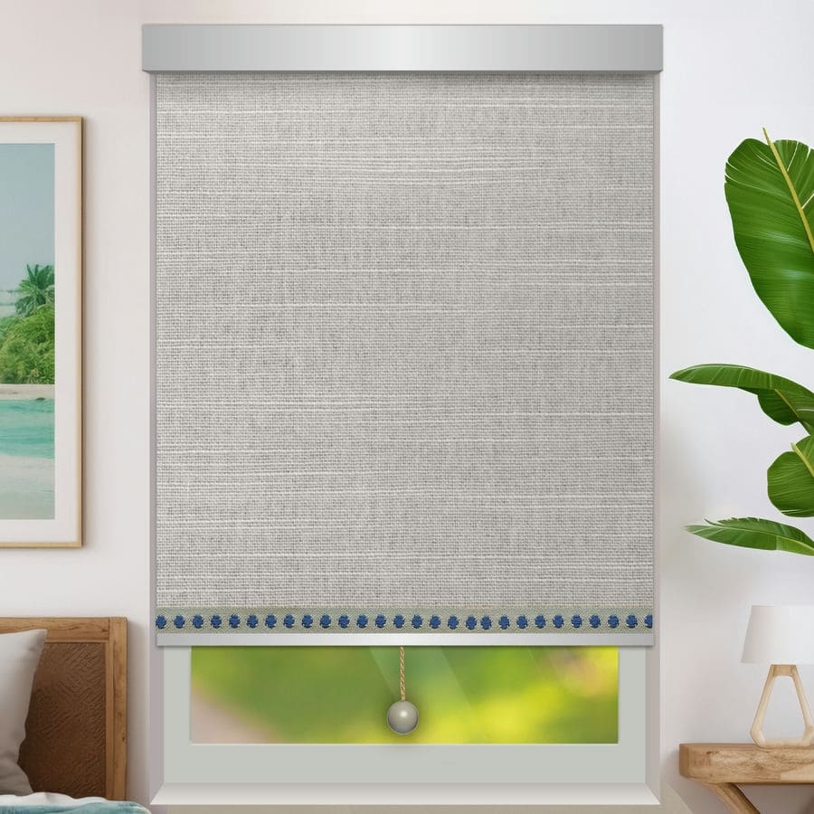 Designer Blackout Roller Shades with Trims & Pulls 1740