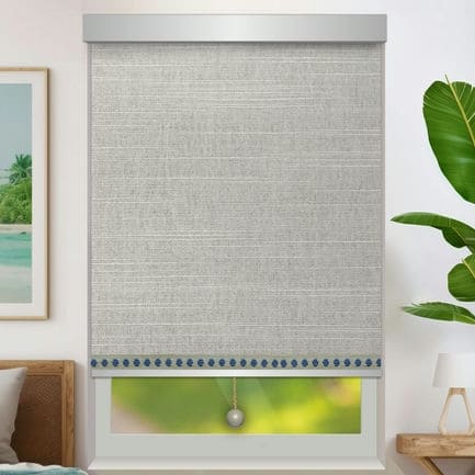 Designer Blackout Roller Shades with Trims & Pulls